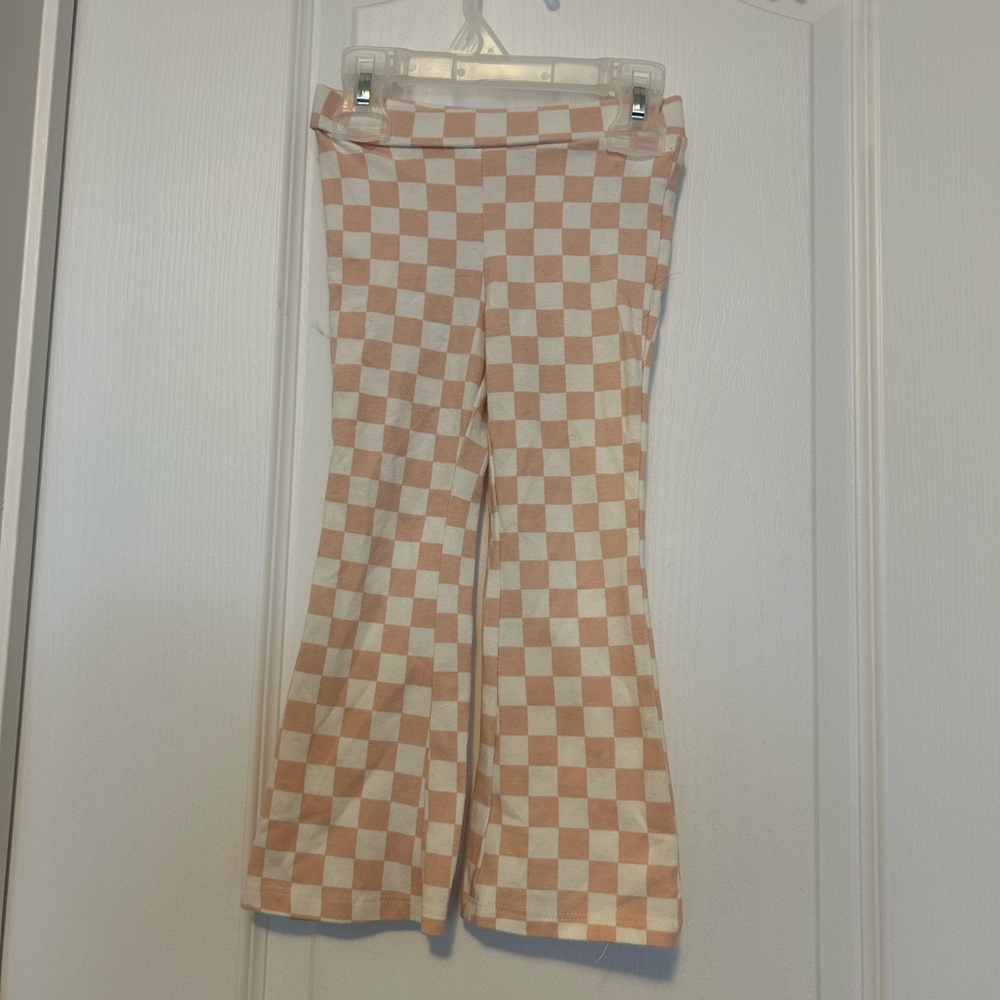 H&M Kids Peach and White Checkered Pants